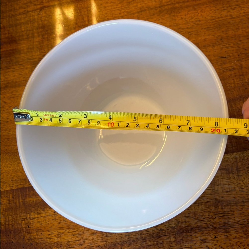 Anchor Hocking Fire King White Milk Glass Mixing Bowl 8 1/4" High Excellent